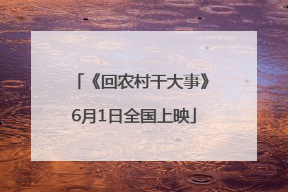 《回农村干大事》6月1日全国上映