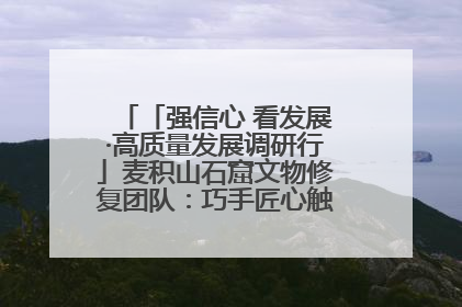 「强信心 看发展·高质量发展调研行」麦积山石窟文物修复团队：巧手匠心触摸“光阴的故事”