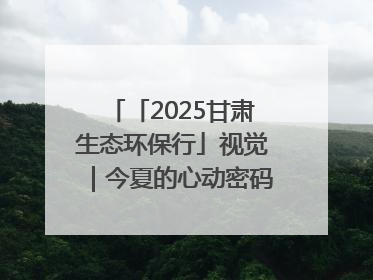 「2025甘肃生态环保行」视觉｜今夏的心动密码，藏在冰沟河的潋滟波光里