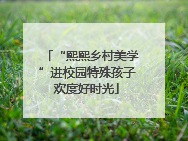 “熙熙乡村美学”进校园特殊孩子欢度好时光