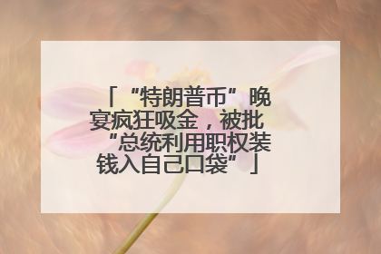 “特朗普币”晚宴疯狂吸金，被批“总统利用职权装钱入自己口袋”
