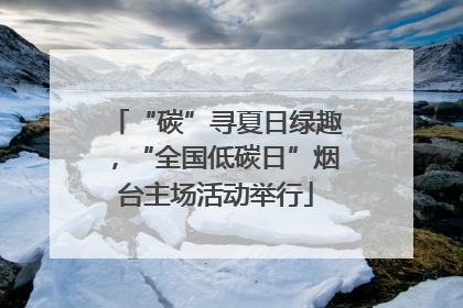 “碳”寻夏日绿趣，“全国低碳日”烟台主场活动举行