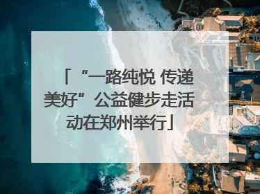 “一路纯悦 传递美好”公益健步走活动在郑州举行