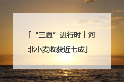 “三夏”进行时丨河北小麦收获近七成