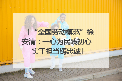 “全国劳动模范”徐安清：一心为民践初心 实干担当铸忠诚