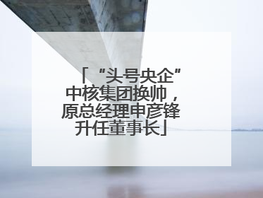 “头号央企”中核集团换帅，原总经理申彦锋升任董事长
