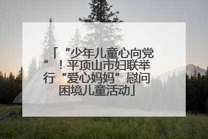 “少年儿童心向党”！平顶山市妇联举行“爱心妈妈”慰问困境儿童活动