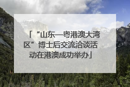 “山东—粤港澳大湾区”博士后交流洽谈活动在港澳成功举办