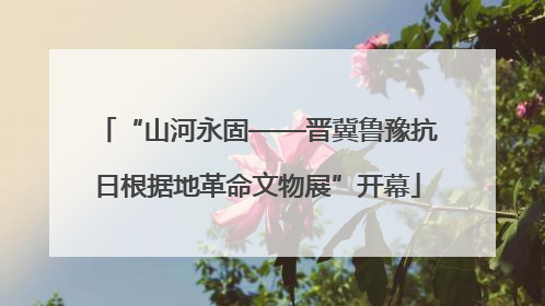 “山河永固——晋冀鲁豫抗日根据地革命文物展”开幕