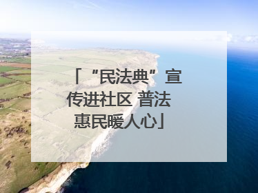 “民法典”宣传进社区 普法惠民暖人心
