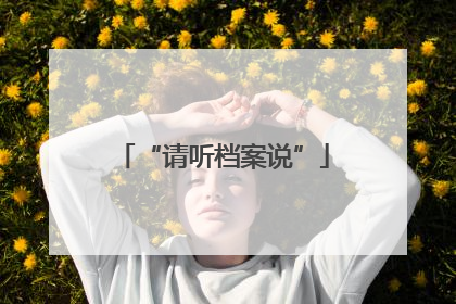 “请听档案说”