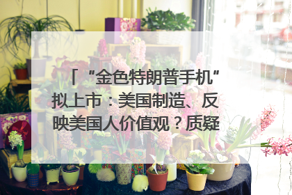 “金色特朗普手机”拟上市：美国制造、反映美国人价值观？质疑者：像天方夜谭