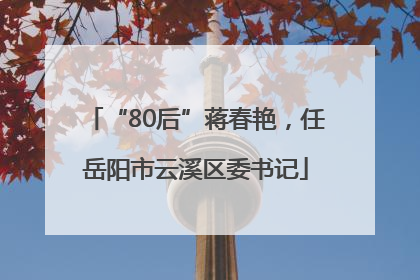 “80后”蒋春艳，任岳阳市云溪区委书记