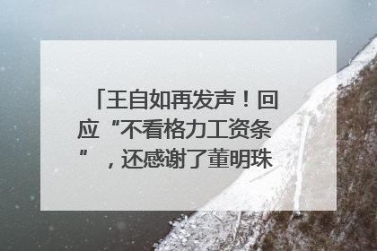 王自如再发声！回应“不看格力工资条”，还感谢了董明珠和雷军｜热财经