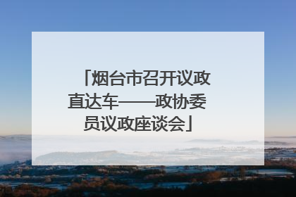 烟台市召开议政直达车——政协委员议政座谈会