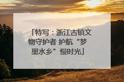 特写：浙江古镇文物守护者 护航“梦里水乡”慢时光
