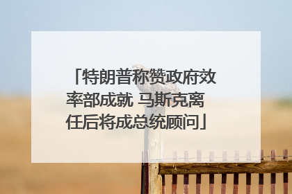 特朗普称赞政府效率部成就 马斯克离任后将成总统顾问
