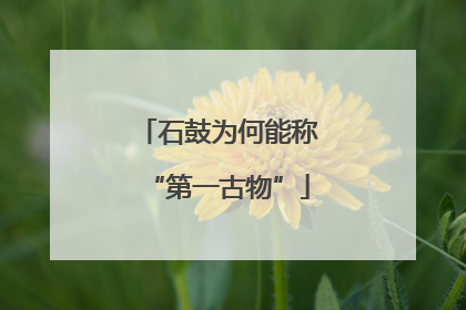 石鼓为何能称“第一古物”