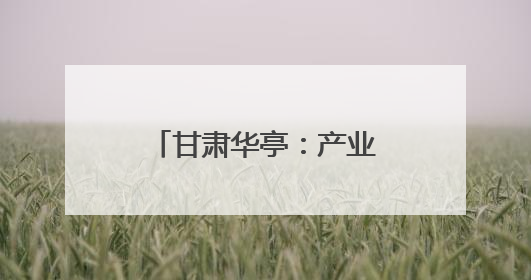 甘肃华亭：产业花开家家富 沃野“丰”景处处美