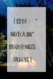 登封：“城市大脑”推动全城高效运转