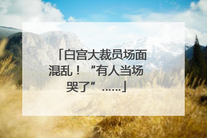 白宫大裁员场面混乱！“有人当场哭了”……