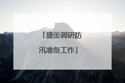 盛蕾调研防汛准备工作