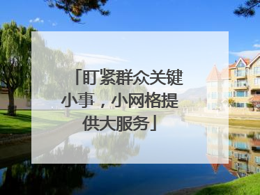 盯紧群众关键小事，小网格提供大服务