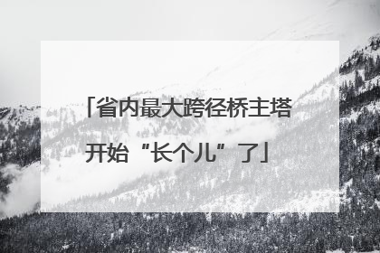 省内最大跨径桥主塔开始“长个儿”了