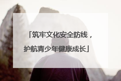 筑牢文化安全防线，护航青少年健康成长