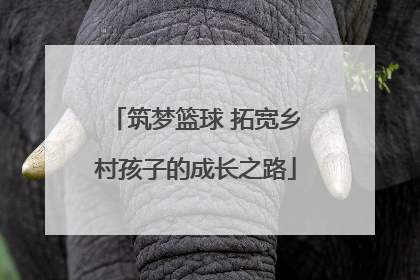 筑梦篮球 拓宽乡村孩子的成长之路