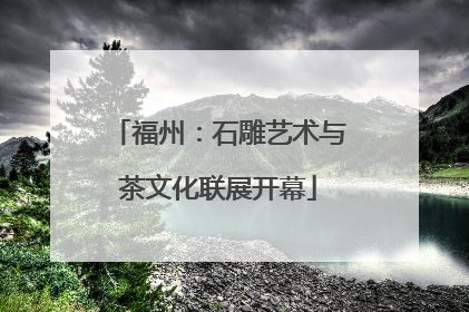 福州：石雕艺术与茶文化联展开幕