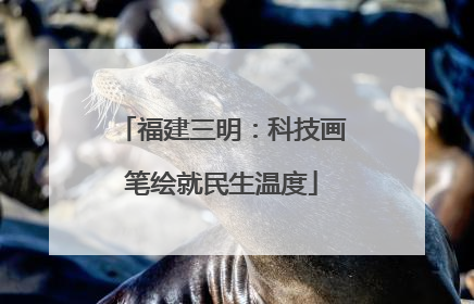 福建三明：科技画笔绘就民生温度