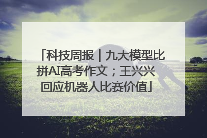 科技周报｜九大模型比拼AI高考作文；王兴兴回应机器人比赛价值
