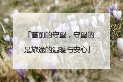 窗前的守望，守望的是旅途的温暖与安心