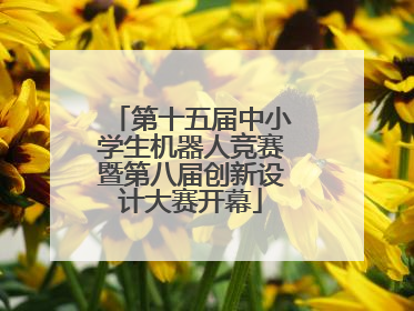 第十五届中小学生机器人竞赛暨第八届创新设计大赛开幕