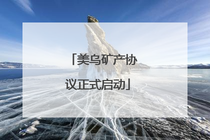 美乌矿产协议正式启动