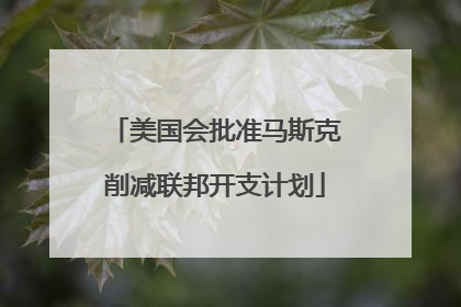 美国会批准马斯克削减联邦开支计划