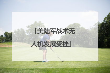 美陆军战术无人机发展受挫