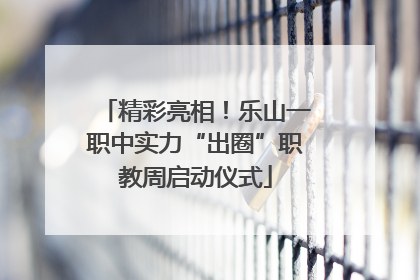精彩亮相！乐山一职中实力“出圈”职教周启动仪式