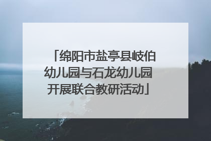 绵阳市盐亭县岐伯幼儿园与石龙幼儿园开展联合教研活动