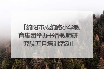 绵阳市成绵路小学教育集团举办书香教师研究院五月培训活动