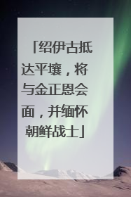 绍伊古抵达平壤，将与金正恩会面，并缅怀朝鲜战士