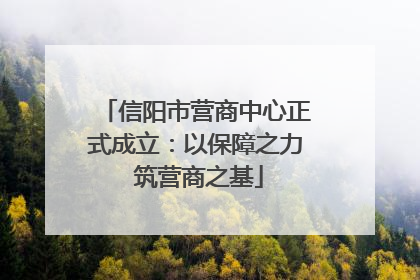 信阳市营商中心正式成立：以保障之力 筑营商之基