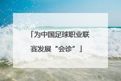 为中国足球职业联赛发展“会诊”