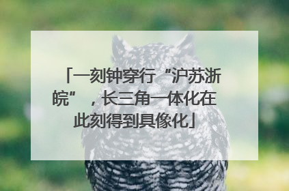 一刻钟穿行“沪苏浙皖”，长三角一体化在此刻得到具像化