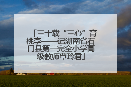 三十载“三心”育桃李——记湖南省石门县第一完全小学高级教师覃玲君
