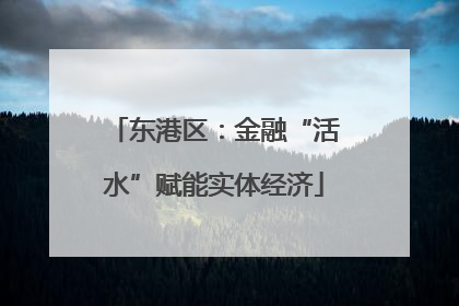 东港区：金融“活水”赋能实体经济