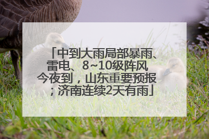 中到大雨局部暴雨、雷电、8~10级阵风今夜到，山东重要预报；济南连续2天有雨