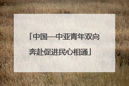 中国—中亚青年双向奔赴促进民心相通