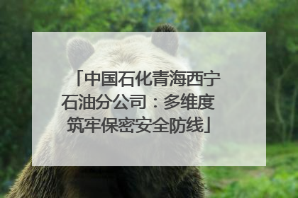 中国石化青海西宁石油分公司：多维度筑牢保密安全防线